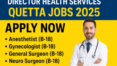 Director Health Services Quetta Jobs 2025